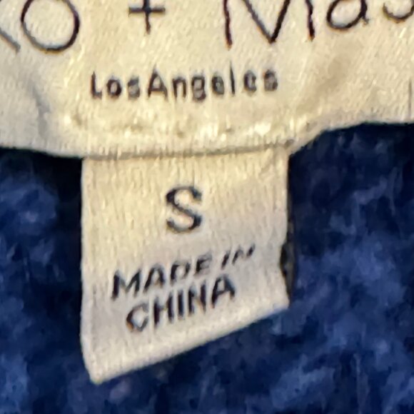 Like new! Koko + Mason Los Angeles Chunky Knit V-Neck Cardigan in Blue S… - Picture 7 of 13